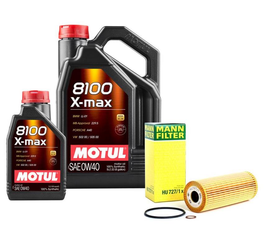 Mercedes Engine Oil Change Kit - Motul 1041800109 (0W-40) (X-MAX 8100)